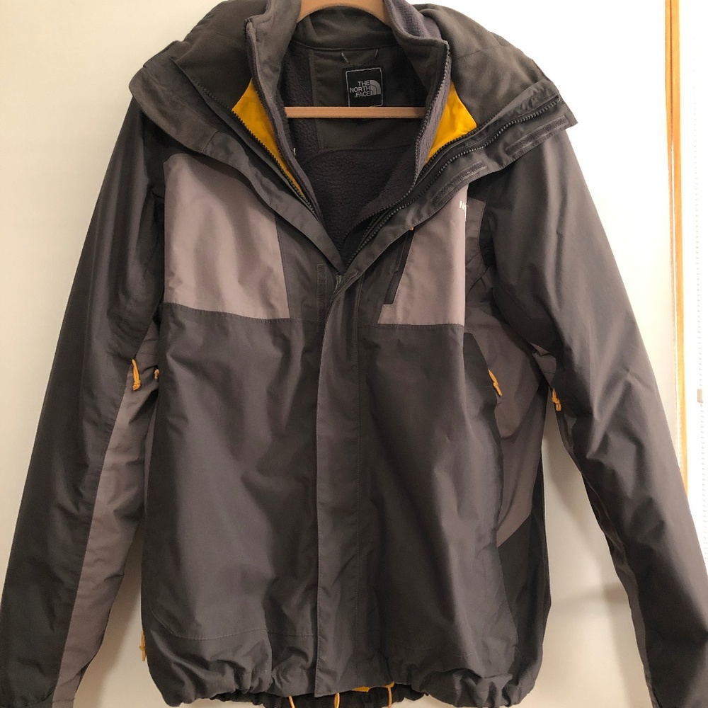 Men's L North Face Hyvent Shell + Fleece jacket